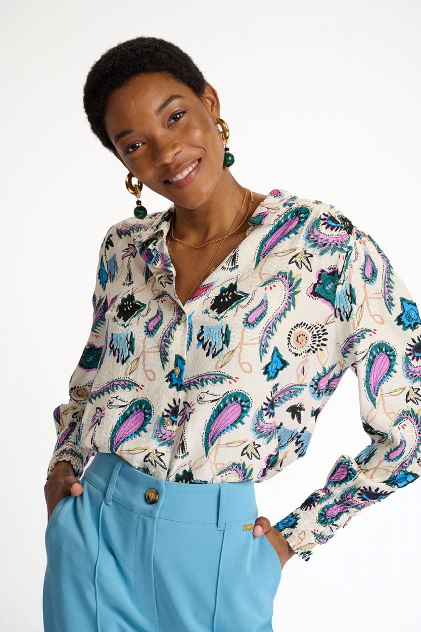 POM Amsterdam Blouses BLOUSE - Tides Ecru