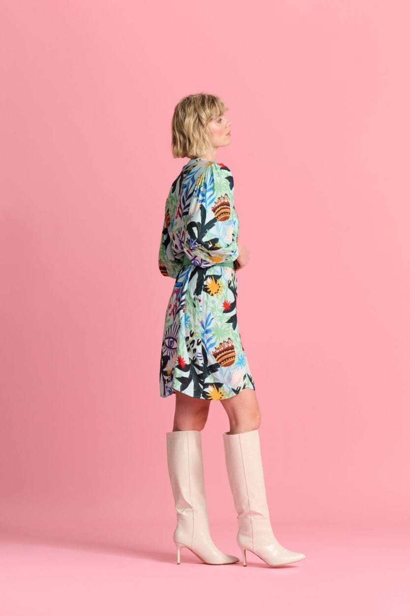 POM Amsterdam Dresses ROBE - Botanical Blue