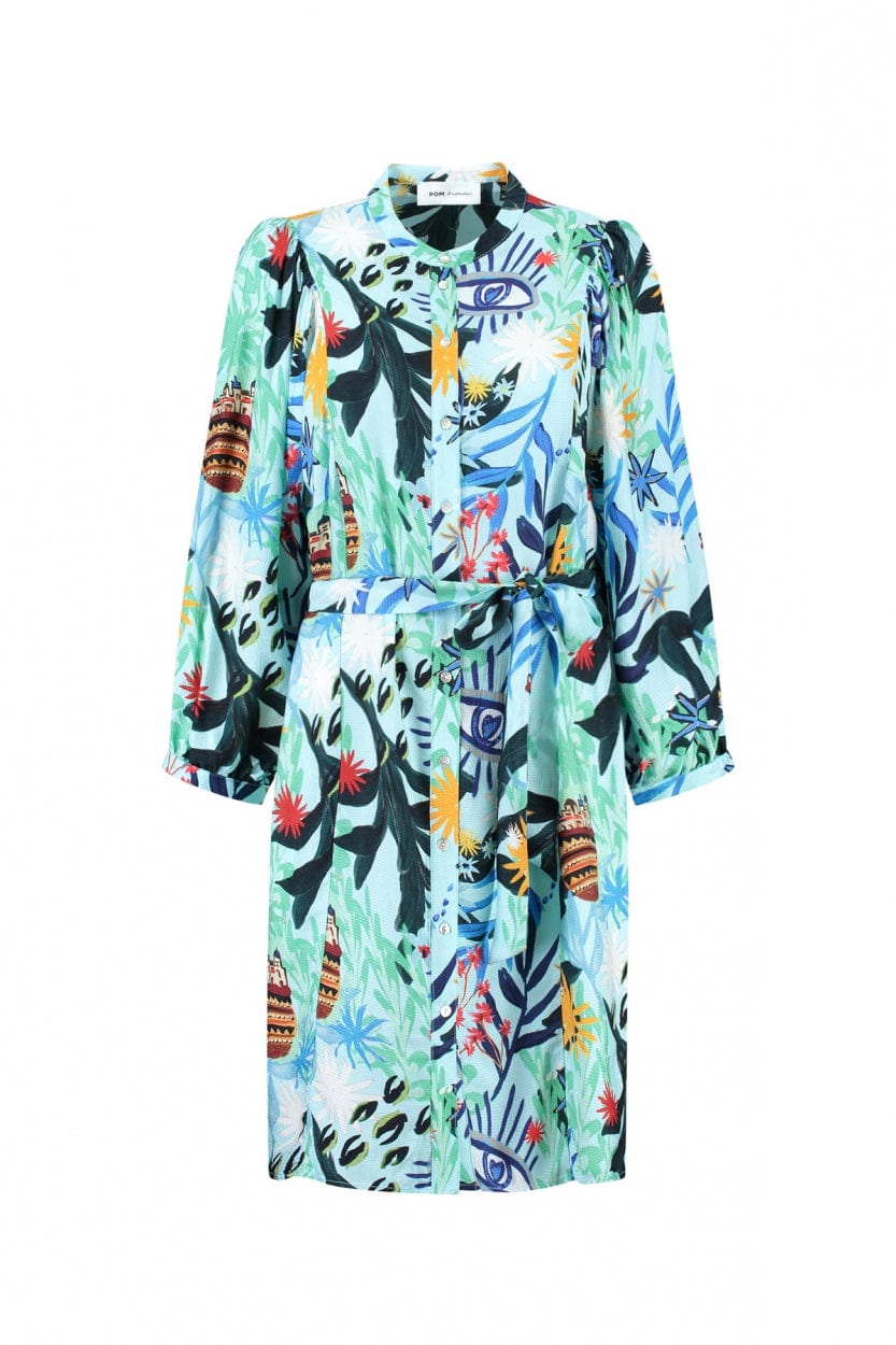 POM Amsterdam Dresses ROBE - Botanical Blue