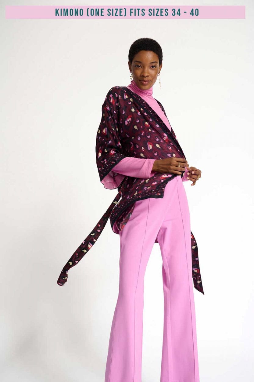 POM Amsterdam Kimono Red / OS KIMONO - Leopard Red