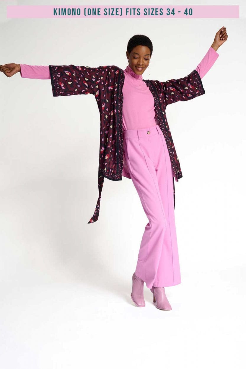POM Amsterdam Kimono Red / OS KIMONO - Leopard Red