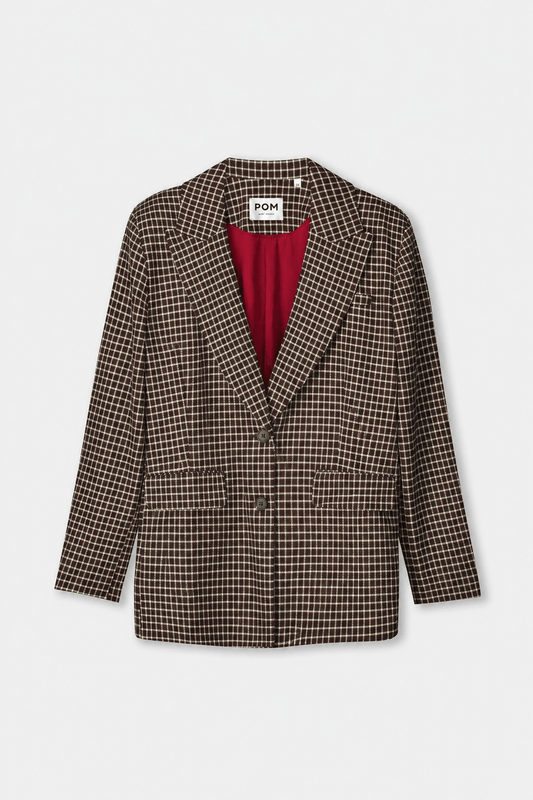BLAZER - Laurie Check Brown