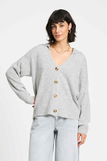 CARDIGAN - Grey Melange