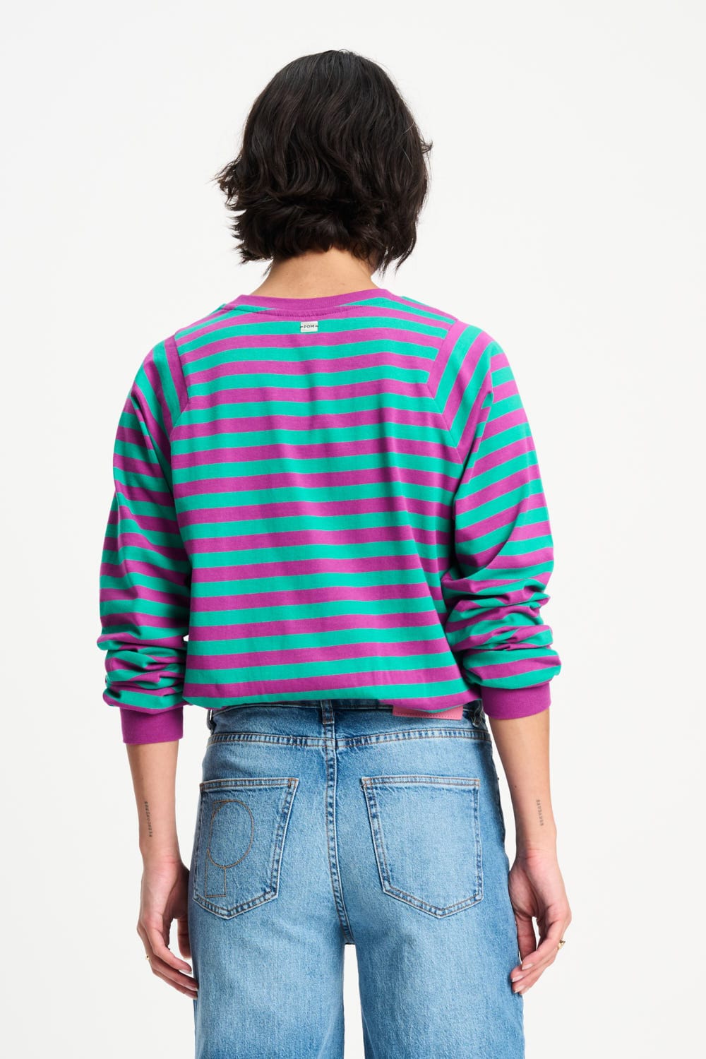 POM Amsterdam Longsleeves TOP - Striped Purple Green