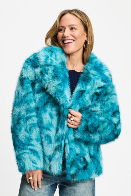 VESTE - Cleo Teal Green Animal