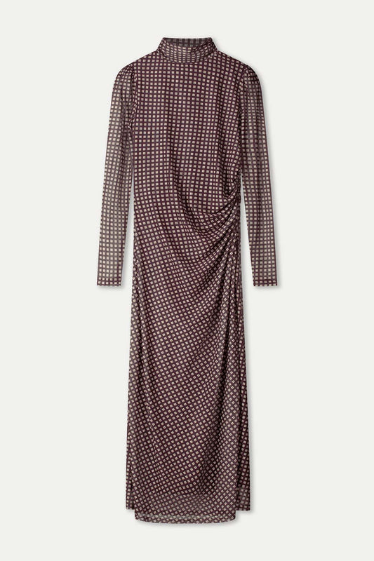 ROBE - Amber Check Brown