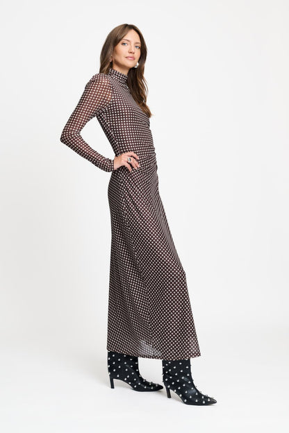 ROBE - Amber Check Brown