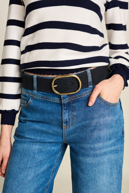 POM Amsterdam Belts Blue / 75 CEINTURE - Olivia Suede Navy