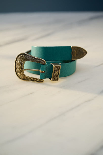 POM Amsterdam Belts Green / 75 CEINTURE - Billie Leather Green