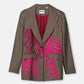 POM Amsterdam Blazers BLAZER - Laurie Bow Check Brown