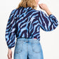 POM Amsterdam Blouses BLOUSE - Animal Blue