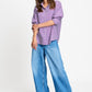 POM Amsterdam Blouses BLOUSE - Beau Striped Purple White