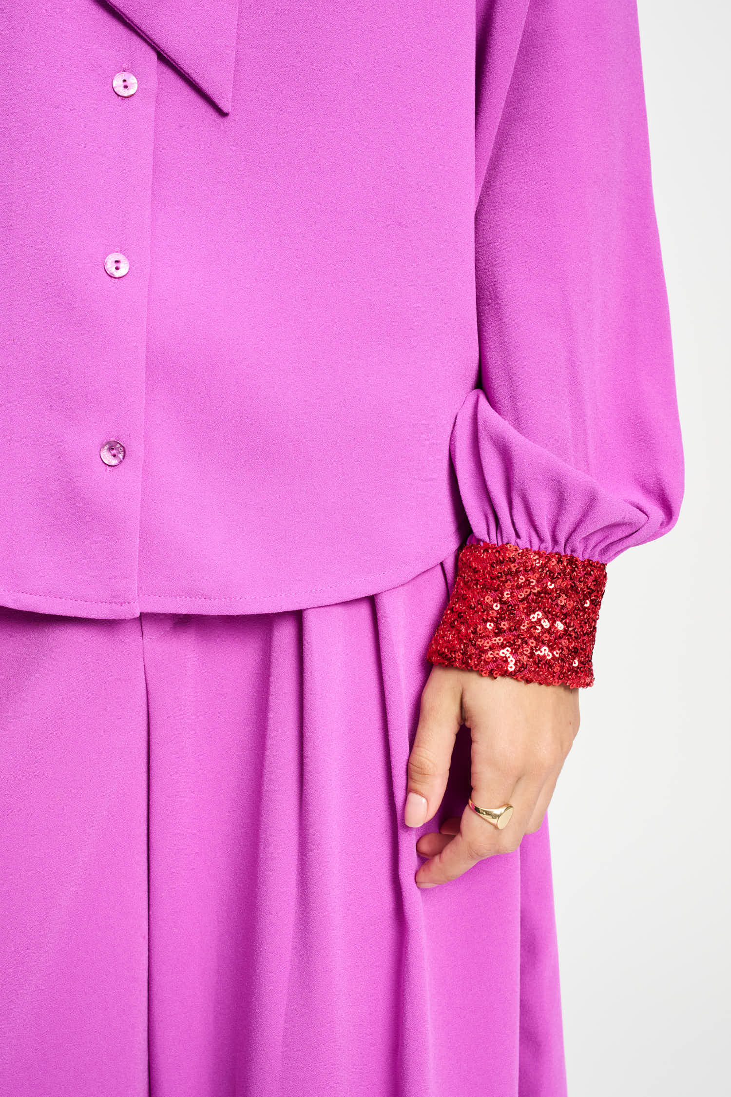 POM Amsterdam Blouses BLOUSE - Bow Frosting Pink