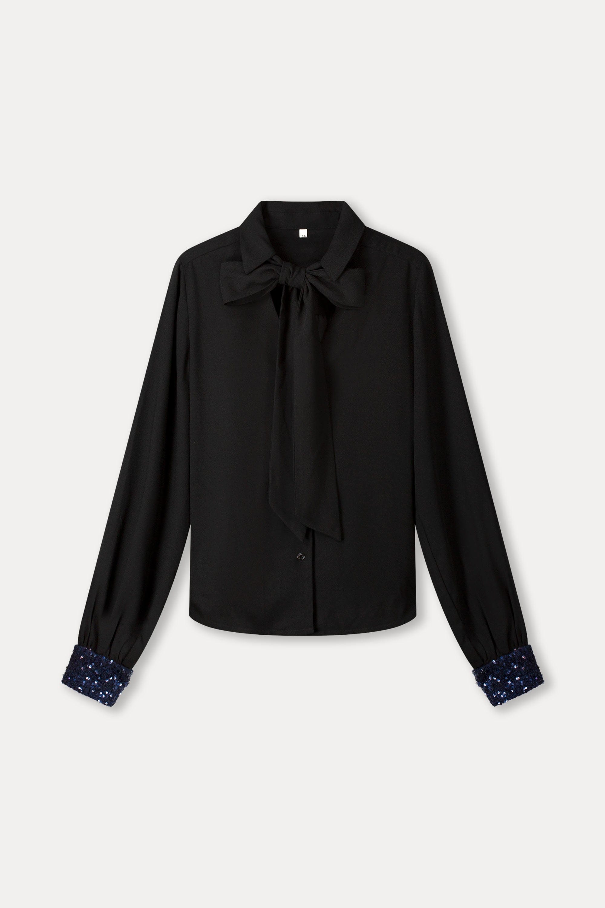 POM Amsterdam Blouses BLOUSE - Bow Noir
