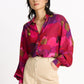POM Amsterdam Blouses BLOUSE - Brushwork Fiery Pink