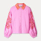 POM Amsterdam Blouses BLOUSE - Cheering Pink Sequins