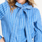POM Amsterdam Blouses BLOUSE - Denim Stripes Blue