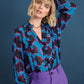 POM Amsterdam Blouses BLOUSE - Flower Pop Blue