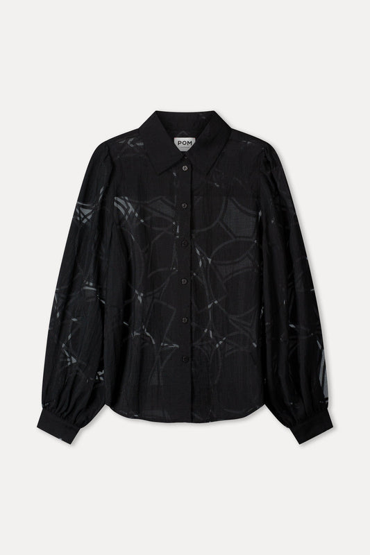 POM Amsterdam Blouses BLOUSE - Graphite Black
