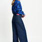 POM Amsterdam Blouses BLOUSE - Jade Bloom Cobalt Blue