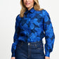 POM Amsterdam Blouses BLOUSE - Jade Bloom Cobalt Blue