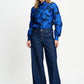 POM Amsterdam Blouses BLOUSE - Jade Bloom Cobalt Blue