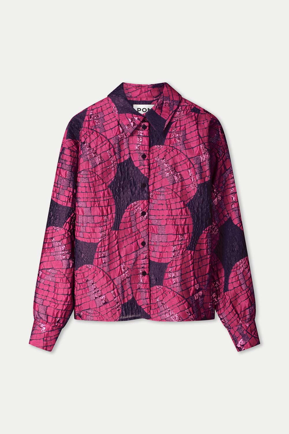 POM Amsterdam Blouses BLOUSE - Jade Disco Dots
