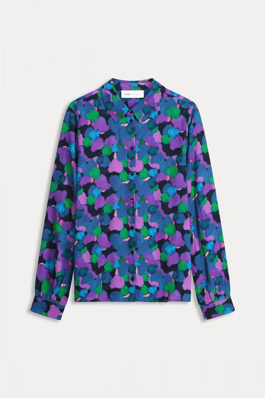 POM Amsterdam Blouses BLOUSE - Mila Brushwork Lilac