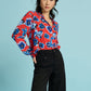 POM Amsterdam Blouses BLOUSE - Mila Flower Glory Red