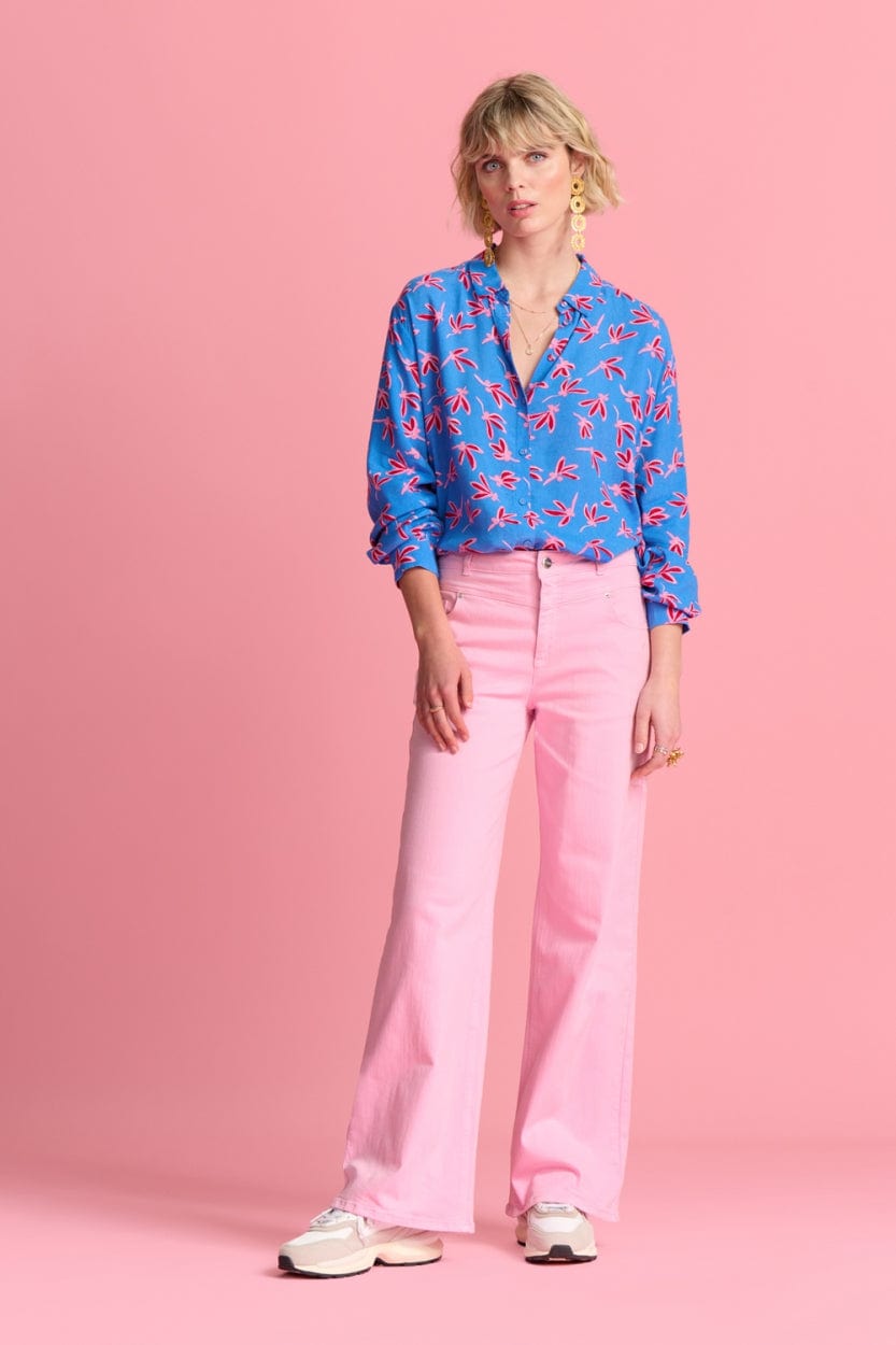 POM Amsterdam Blouses BLOUSE - Milly Fly Away Blue