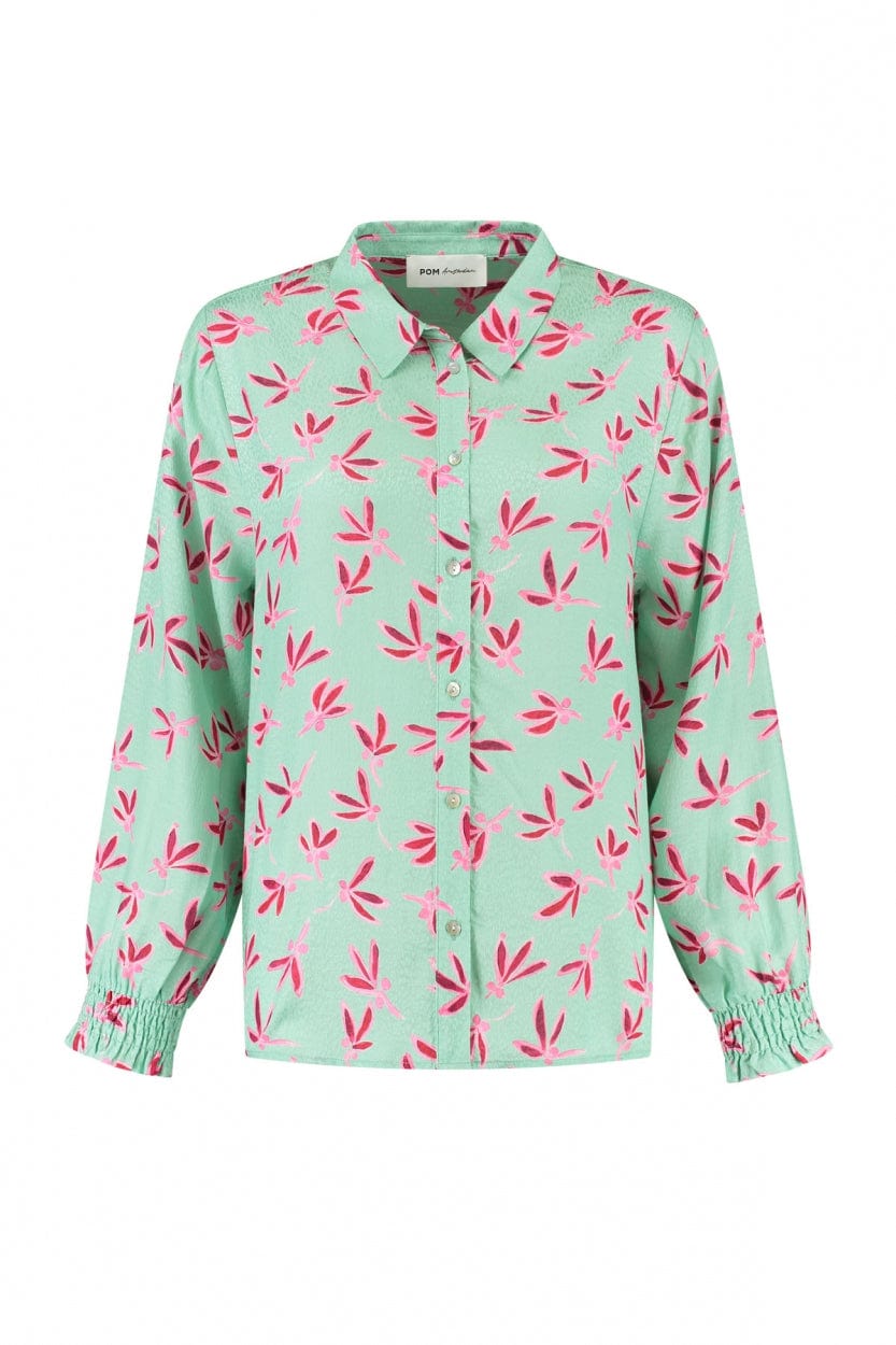 POM Amsterdam Blouses BLOUSE - Milly Fly Away Green