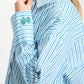 POM Amsterdam Blouses BLOUSE - Poplin Striped Smashing Blue