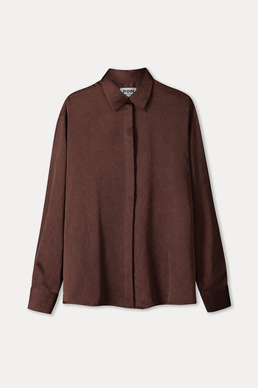 POM Amsterdam Blouses BLOUSE - Robin Chocolate Brown
