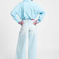 POM Amsterdam Blouses BLOUSE - Sky Blue Melange