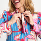 POM Amsterdam Blouses BLOUSE - Urban Flora Stripe