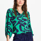 POM Amsterdam Blouses BLOUSE - Waves Green