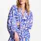 POM Amsterdam Blouses BLOUSE - Waves Pink Linen