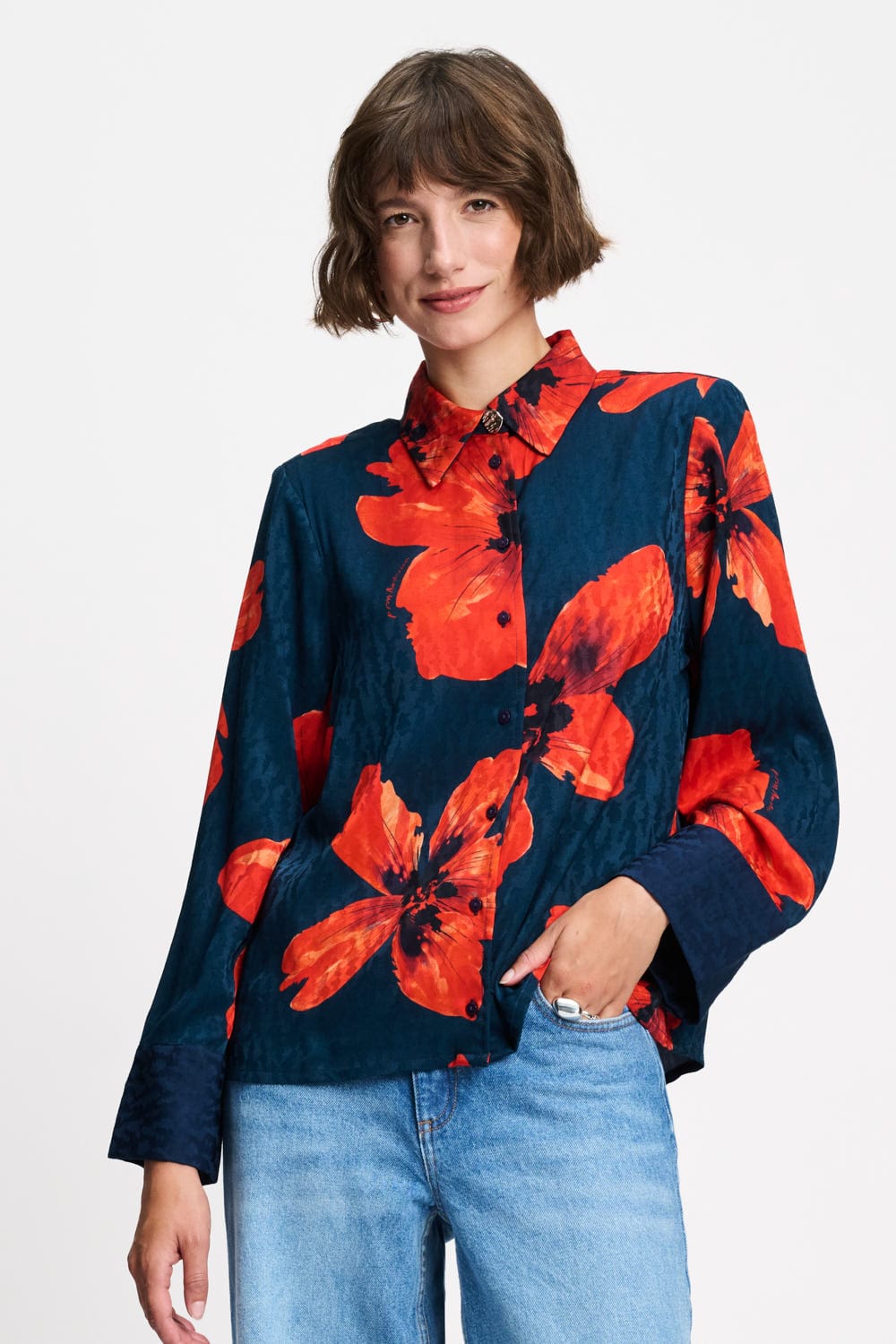 POM Amsterdam Blouses Multi colour / 34 BLOUSE - Alex Bloom Rouge