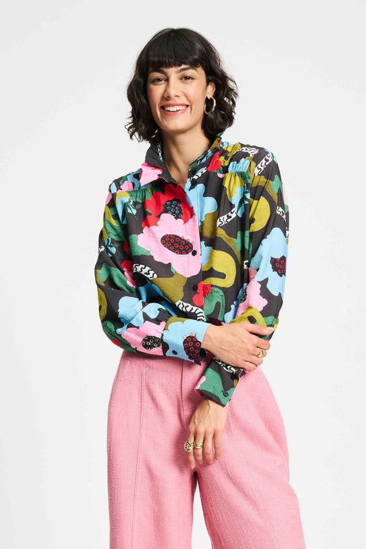 POM Amsterdam Blouses Multi colour / 34 BLOUSE - Autumn Garden