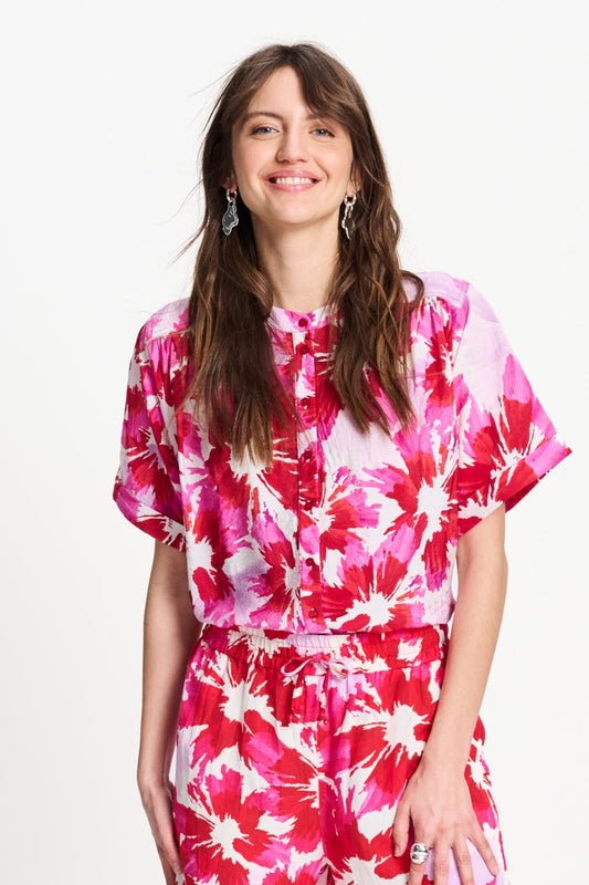 POM Amsterdam Blouses Multi colour / 34 BLOUSE - Fenna Bubble Bloom Lavender