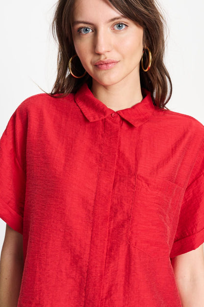 POM Amsterdam Blouses Red / 34 BLOUSE - Bloom Red