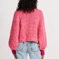 POM Amsterdam Cardigans CARDIGAN - Fiery Pink Melange