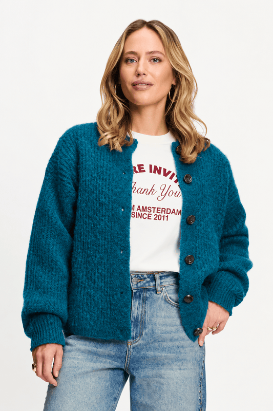POM Amsterdam Cardigans Green / 34 CARDIGAN - Meryl Teal Green