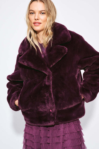 POM Amsterdam Coats Purple / 34 VESTE - Cleo Dark Plum