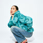 POM Amsterdam Coats VESTE - Cleo Teal Green Animal