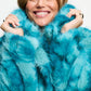 POM Amsterdam Coats VESTE - Cleo Teal Green Animal