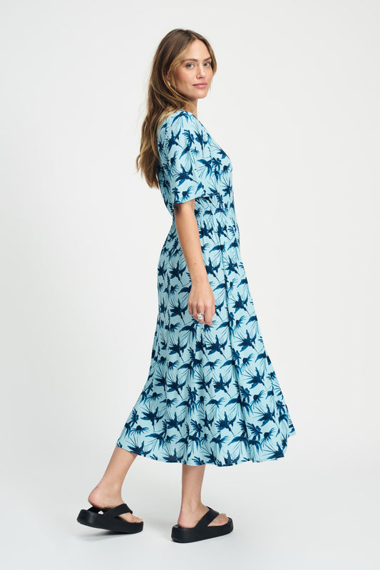 POM Amsterdam Dresses Blue / 34 ROBE - Artisan Blue