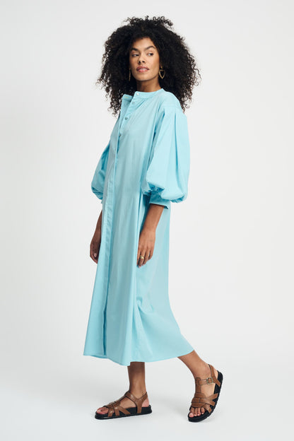 POM Amsterdam Dresses Blue / 34 ROBE - Poplin Sky Blue
