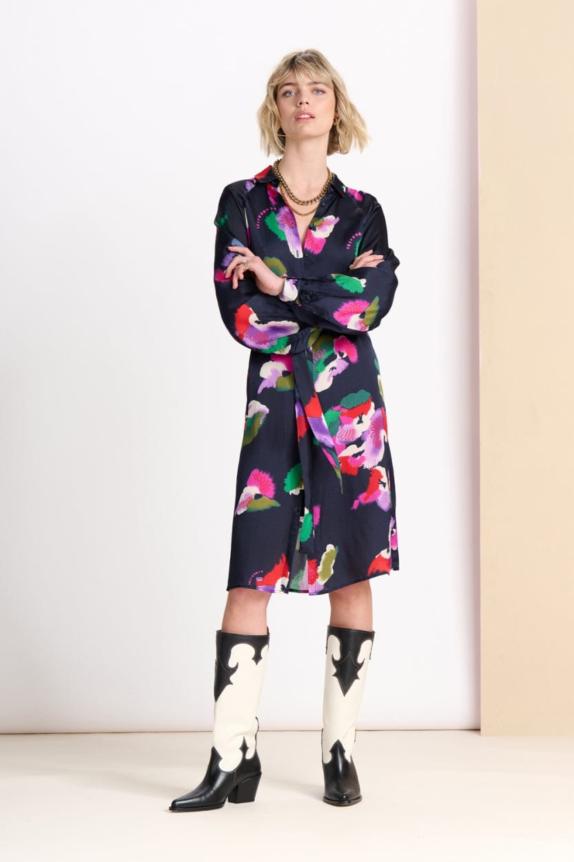 POM Amsterdam Dresses Blue / 34 ROBE - Violets
