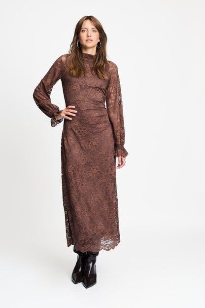POM Amsterdam Dresses Brown / 34 ROBE - Anna Chocolate Brown